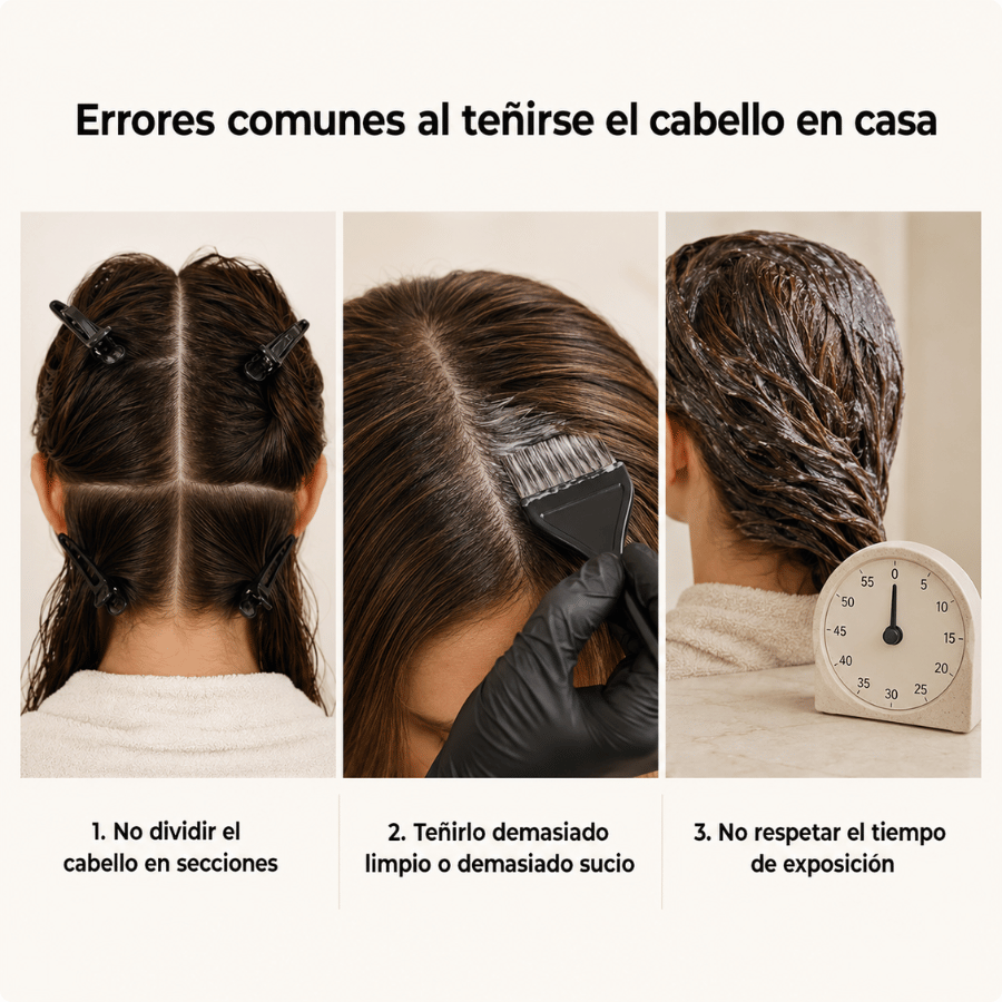 Errores comunes al teñir el cabello en casa